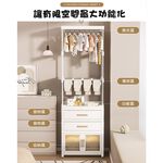 【AOTTO】多功能附輪置物收納衣帽架(AT-203), , large