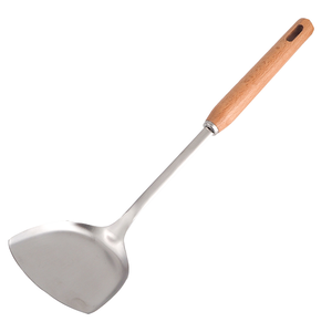 御廚系櫸木柄304不鏽鋼煎匙-2入