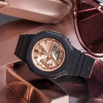 CASIO 卡西歐 G-SHOCK ITZY禮志配戴款 粉紅金 八角 雙顯手錶 女錶 GMA-S2100MD-1A, , large