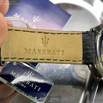 [星晴錶業]MASERATI手錶,46mm,R8851101004銀色錶面銀錶殼深黑色真皮皮革錶帶款, , large