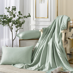 【Betrise】Graphite Green | C Energy Series 60 Count 100% Pure Tencel Light Quenched Graphene Cotton Quilt/Four Seasons Quilt 5X6.5 feet per piece (extra size will give you 2 pillowcases of the same style), , large