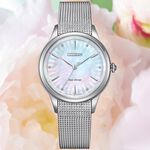 CITIZEN 星辰 L系列 非洲菊光動能米蘭帶女錶 EM1150-86D, , large