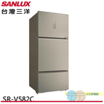 SANLUX Taiwan Sanyo 580-Liter Three-Door Inverter Refrigerator SR-V582C, , large