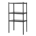 【Y HOUSE】60x45x120cm perforated plate three-layer rack perforated plate rack iron rack - black paint, , large