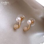 【Gulicc】古莉可 耳環  金色優雅珍珠耳環, , large