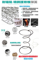 【文創集】抗菌天絲聯結式彈簧床墊-3.5尺單人, , large