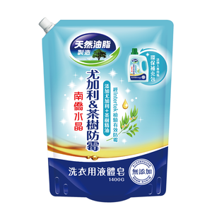 [箱購]南僑水晶肥皂液體皂-尤加利茶樹防霉NEW_1400g克 x 6PC包