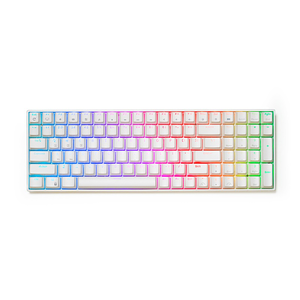 [樂維科技]RK100 96% 藍牙三模無線機械鍵盤 紅軸 RGB 白色