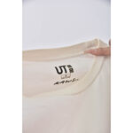 (M) uniqlo印花黑色短袖上衣二手衣, , large