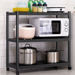 【誠宜居家】60x35x80公分《黑色》三層不鏽鋼隙縫架(贈輪組)-加強底部橫梁-收納架 不鏽鋼置物架 不銹鋼置物架 廚房不銹鋼置物架 置物架 家電架 廚房架 架子), , large