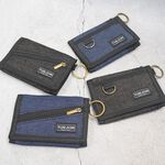 【YUN JOIN】 牛仔紋尼龍三折短夾 錢包 短夾 零錢包 開學 禮物 牛仔布 牛仔, , large