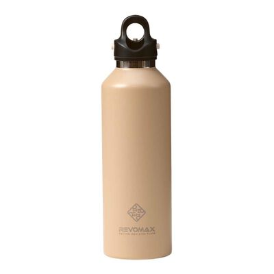 REVOMAX不鏽鋼秒開保溫瓶950ml-奶茶棕