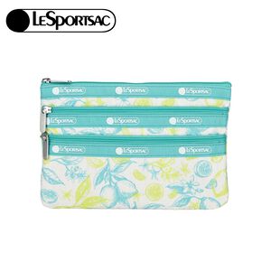 |快速出貨|Lesportsac 3-zip Cosmetic 三層拉鍊化妝包 送禮推薦-青檸新綠