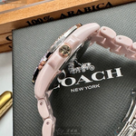 [星晴錶業]COACH手錶,38mm,CH00161粉紅錶面粉紅錶殼粉紅陶瓷錶帶款, , large