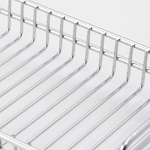 【Shimomura Kihan】Japan-Made Stainless Steel Shallow Storage Cup & Bottle Draining Rack (Extra Slim Design), , large