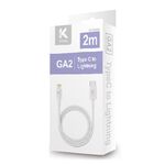 Ktnet GA2-CL2M Type-C to Lightning Charging Cable PD20W Fast Charging Resistant TPE Material (2M), , large