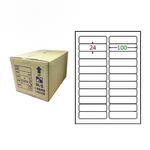【鶴屋】A4電腦標籤 24x100mm 圓角 22格 1000張入 / 箱(L24100 LX), , large