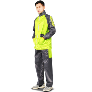 [TDN] Fengxing Racing Two-Piece Raincoat (Sports Raincoat ES4302) Fluorescent Green Size XL