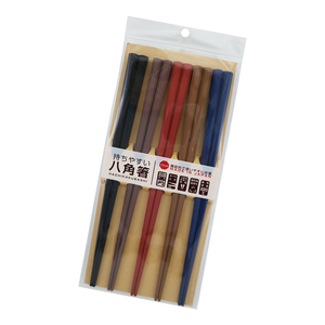 日本製 SUNLIFE八角筷-彩色-5雙入x2組