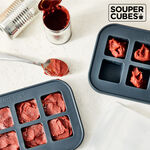 官方直營【Souper Cubes】多功能食品級矽膠保鮮盒10格_曜石灰(30ML/格), , large