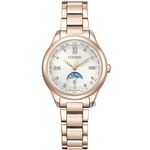 CITIZEN 星辰 XC 鈦 日月顯示光動能電波女錶 EE1004-57A, , large