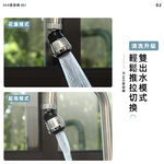 【上手家居】加長萬向水龍頭-銀色+白色(旋轉水龍頭/防濺水龍頭/水龍頭花灑/省水水龍頭/增壓水龍頭/360度水龍頭), , large