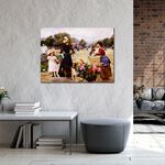 【御畫房】鮮花少女 國家一級畫師手繪油畫60×80cm(VF-03), , large
