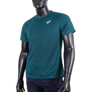Asics 男 短袖 上衣 運動 訓練 慢跑 吸濕 快乾 柔軟 舒適 亞瑟士 藍綠 [2031E355-400]