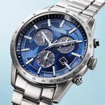 CITIZEN 星辰 限量 日本藍 光動能紳士計時手錶 BL5590-55L, , large