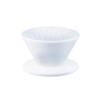 PEARL HORSE Cone Ceramic Coffee Dripper – 1–4 Cups, White – JA-06-02-C-W, , large