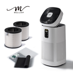 【MOLIJIA】Value Set - M196 Intelligent UV Antibacterial and Anti-allergic Fan Air Purifier - Cloud Rock White, , large