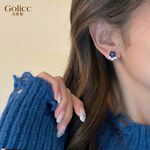 【Gulicc】古莉可 耳環 法式克萊茵蘭花朵小巧耳釘, , large