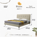  【Hampton 漢汀堡】蒙娜6尺半牛皮床台, , large