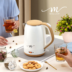 【MOLIJIA 魔力家】M27雙層防燙快煮壺1.9公升-白木紋/保溫型/電熱水壺/電茶壺, , large
