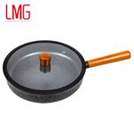 【LMG】 28cm日式雪藏平底鍋 (象牙白/曜岩黑), , large