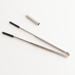 LINOX316不鏽鋼矽膠食物夾-21cm-黑色-6支, , large