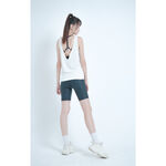 YOGA FLOW Slim Shorts - 3D剪裁修身五分褲 - 仿皮黑 Vegan Leather, , large