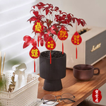 絨布燙金吊飾8組5入(盆摘吊飾/過年掛飾/流蘇裝飾/開運招財/入厝/新婚室內裝飾掛件), , large