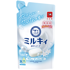 牛乳石鹼精華沐浴乳補充包清新皂香400ml