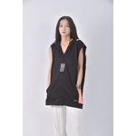 (XL) armani exchange棉質連帽背心黑色外套二手衣, , large