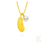 【TLH】黃金墜項鍊 純金999多選 月光珍語 約重0.02錢&plusmn;0.01, , large