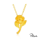 【Prisme Gold】黃金項鍊 單枝玫瑰 鍊墜項鍊 (金重：約0.02錢±0.01), , large