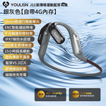 [JIELIEN]【YOULISN優力神】J11氣傳導防水運動藍芽耳機-銀灰, , large