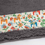 【HASHIZUME】Japan-Made Antibacterial & Deodorant Kitchen Mat 50×180cm – Dark Gray (Nordic-Style Lucky Horse / Non-Slip Design / Machine-Washable), , large