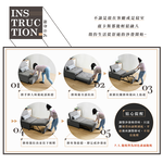 【Hampton 漢汀堡】艾爾特單人沙發床-耐磨皮-灰色, , large