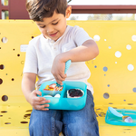 Bumkins 矽膠分格便當盒-果凍藍, 果凍藍, large