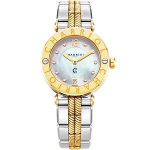 CHARRIOL 夏利豪 St-Tropez系列 珍珠貝面鑽石腕錶-36mm CR36SY.921.003