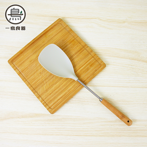 【一鳥】煎翻兩用矽膠雙向鏟/多功能矽膠深型鏟勺 橄欖綠(鍋鏟)