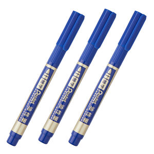 Pentel 細字油性筆3入-藍色