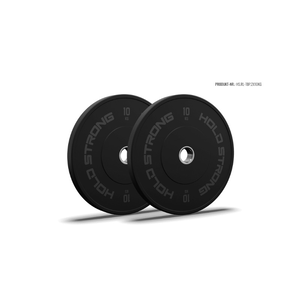 [HOLD STRONG] 黑色橡膠槓片 10公斤-二入組